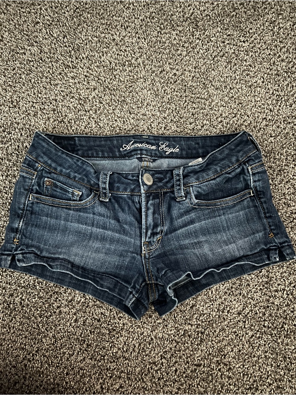 American Eagle Outfitters Dark Wash Denim Cutoff Shorts